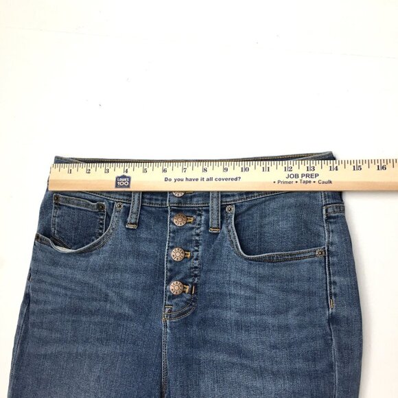 J. Crew Women's Jeans 10" High Rise Skinny Button Fly size 27 length 27" - Picture 4 of 10